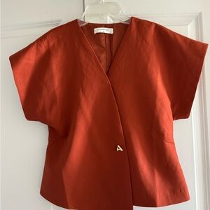 Commense Short Sleeve Fit and Flare Blouse US M